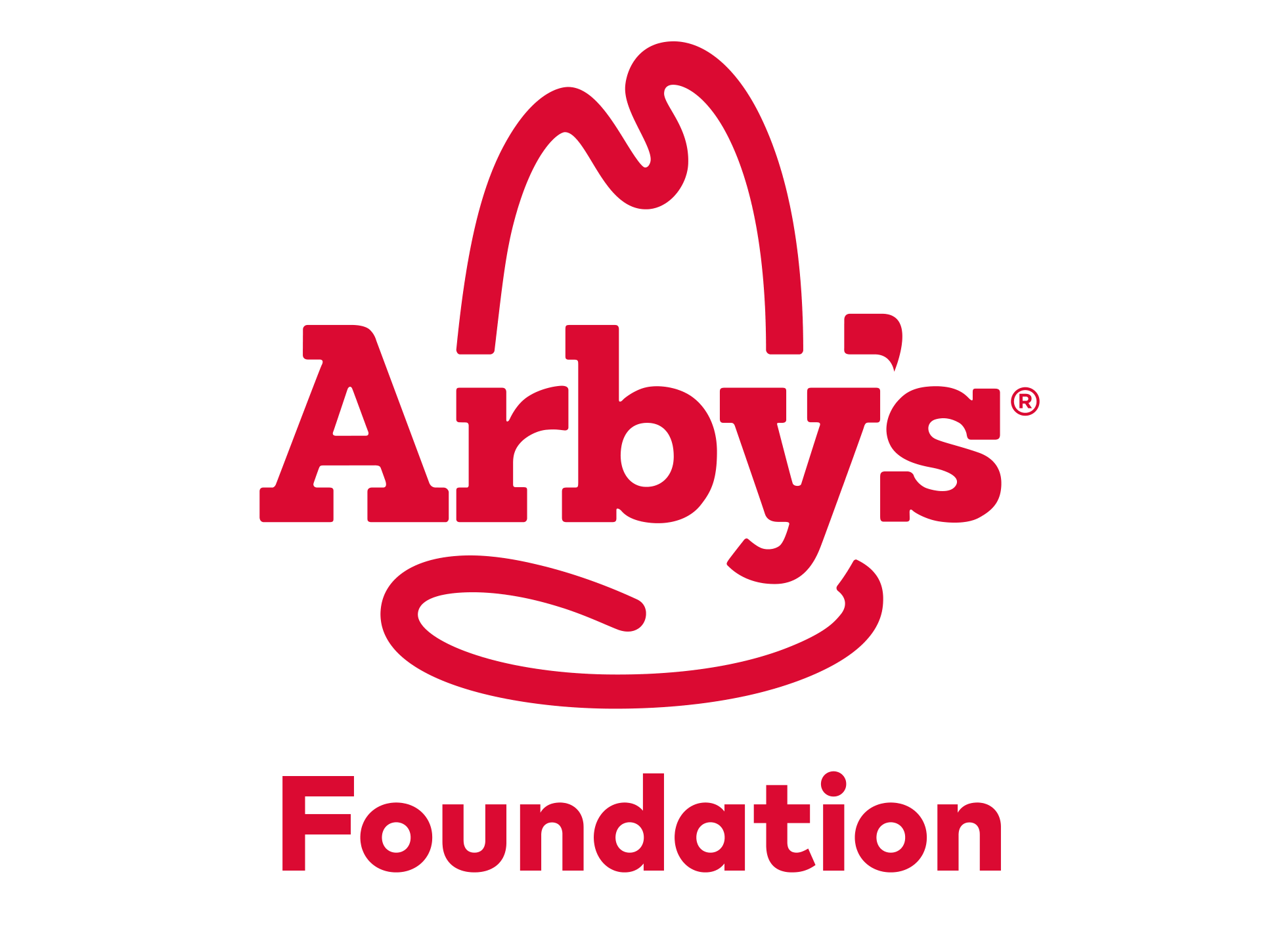 A red logo of arby 's foundation