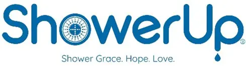 A blue and white logo for powell.